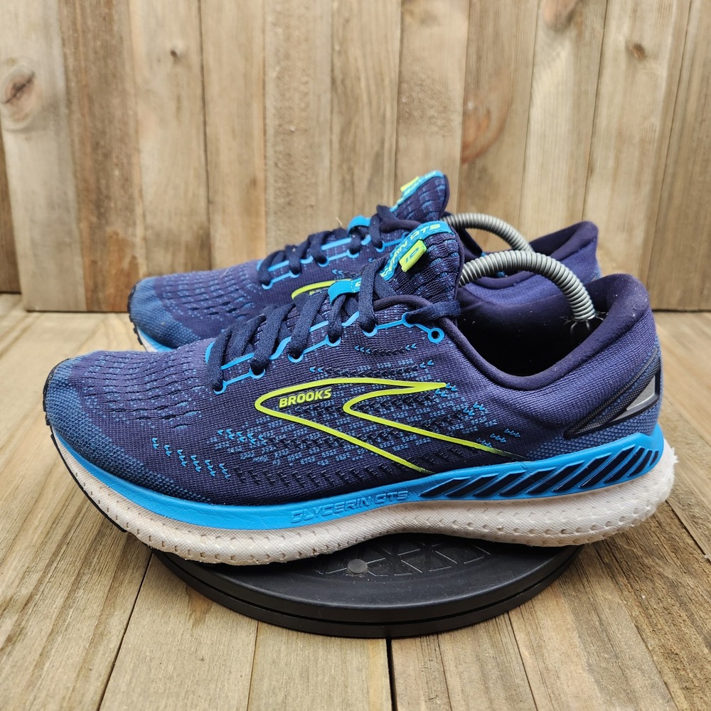 Brooks Glycerin GTS 19 Mens size 8 Running Shoes Navy Blue 1103571D443
